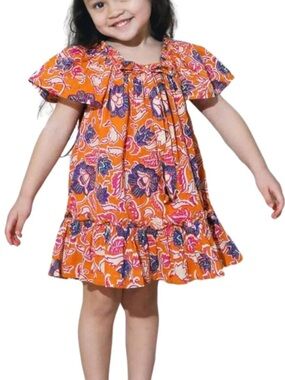 Cleobella littles Valencia Floral Off-Shoulder Kids Dress tropique 38057